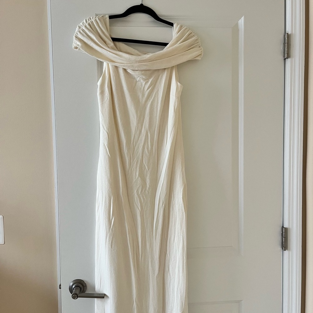 Reformation Strapless Cream Knit Dress - Picture 4 of 4